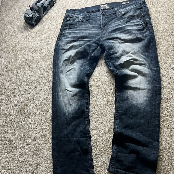 Salvage Dark Wash Relaxed Jeans